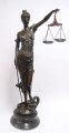 Bronze statue of a lady Justice