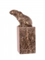 a Bronze bear figurine 