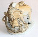 Porcelain bull and leopards
