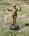 Bronze statue of the boy Peter Pan