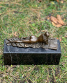 Erotic bronze statuette of a lying naked woman 4