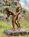 Erotic statue of sex made from bronze