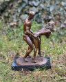 Erotic statue of sex made from bronze