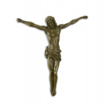 A wall mount bronze figurine of a Jesus 