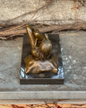 Erotic bronze statuette of a lying naked woman - 5