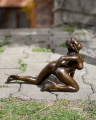 Erotic bronze statuette of a naked woman - strippers 2