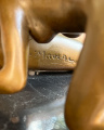 Erotic bronze figurine of a naked couple - oral sex