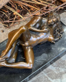 Erotic bronze statuette - Sex - naked woman and man 2