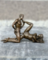 Erotic bronze statuette - Sex - naked woman and man