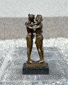 Erotic bronze statuette of naked men - kissing Gays - LGBT 3