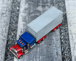 Tin model of container truck - decorative model