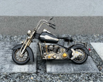 Metal model of a motorcycle harley