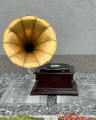 Retro square gramophone