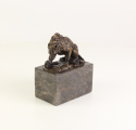 Lion and snake bronze statue