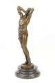 Erotic bronze statue of naked man 