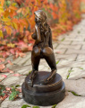 Bronze statue of a sexy girl in stockings