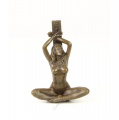 Erotic bronze figurine of a naked woman in handcuffs 