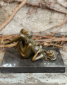 Erotic bronze figurine of two lesbians doing oral sex