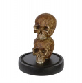 Polyresin figurine of Skulls under a glass dome