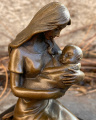 Bronze mother and child