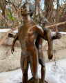 Erotic bronze figurine of two naked men