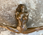 Erotic bronze paperweight of a sexy nude woman
