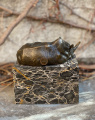 Figurine of a Rhinoceros made of bronze