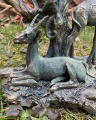 Polyresin statuette of monkey, antelope, giraffe