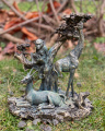 Polyresin statuette of monkey, antelope, giraffe