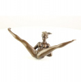 Akt Erotic bronze statuette figurine of a lying naked woman