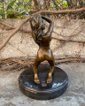 Erotic bronze statuette of a naked sexy woman 1
