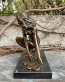 Erotic bronze statuette of a naked sexy woman 3