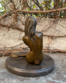 Erotic bronze statue of a half-naked girl 2