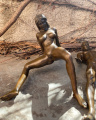 Erotic bronze statuette - Three-Way Sex