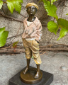 Austria bronze statuette figurine of a boy