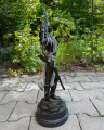 Austria bronze figurine statuette of a Girl Indian with rifle