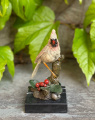 Bronze statuette figurine of a bird with a tuft