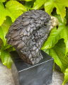 Bronze eagle head figurine