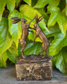 Bronze statue of bunnies 2