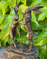 Bronze statue of bunnies 2