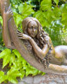 Bronze statue of a Mermaid on the crescent