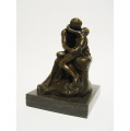 Bronze statue statuette of The Kiss of two lovers - Rodin sculpture