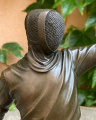 Bronze statue statuette of a swordsman fencer sport