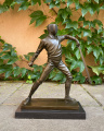 Bronze statue statuette of a swordsman fencer sport 