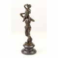 Bronze statue statuette of the Devil and little Bacchus 