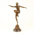 Bronze woman swimmer figurine 