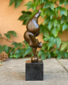 Modernist bronze statuette Woman Plus size - acrobat