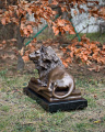 Large luxury bronze lion statue